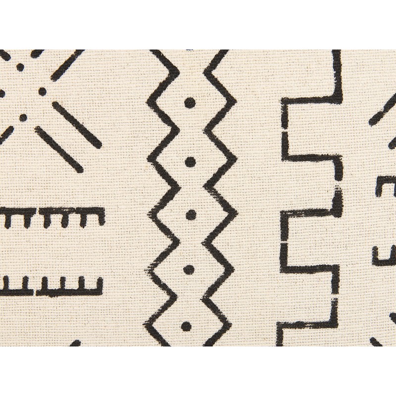 Poduszka dekoracyjna MYRICA Bawełna 45 x 45 cm Biały Wzór geometryczny