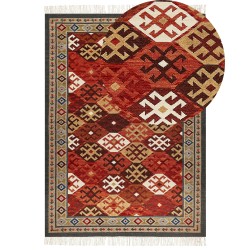 Dywan wełniany kilim 200 x 300 cm wielokolorowy URTSADZOR