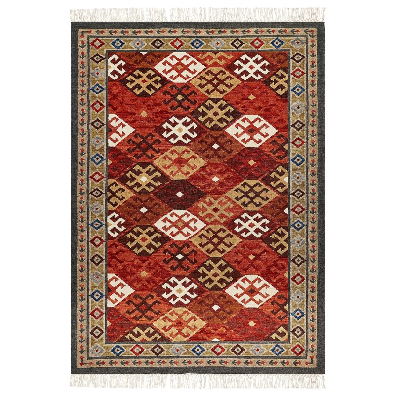Dywan wełniany kilim 200 x 300 cm wielokolorowy URTSADZOR