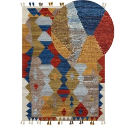 Dywan wełniany kilim 160 x 230 cm wielokolorowy ARZAKAN