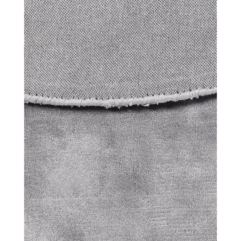 Dywan okrągły z wiskozy ⌀ 140 cm jasnoszary GESI II