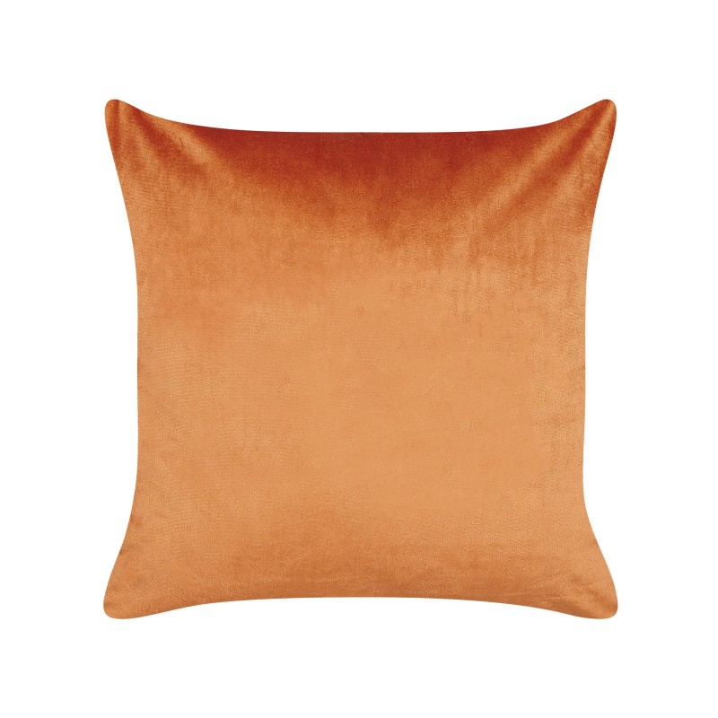 Zestaw 2 poduszek dekoracyjnych CROCUS Welur 45 x 45 cm Pomarańczowy Wzór abstrakcyjny