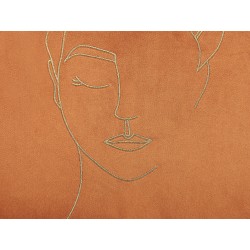 Zestaw 2 poduszek dekoracyjnych CROCUS Welur 45 x 45 cm Pomarańczowy Wzór abstrakcyjny