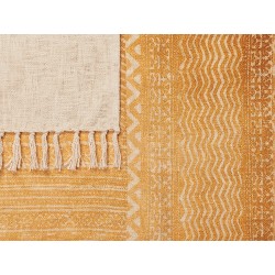 Koc FIROZABAD Bawełna 130 x 180 cm Pomarańczowy