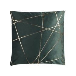 Zestaw 2 poduszek dekoracyjnych PINUS Welur 45 x 45 cm Ciemnozielony Wzór geometryczny