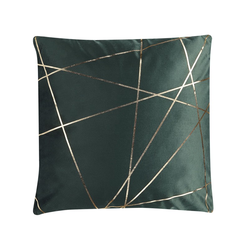 Zestaw 2 poduszek dekoracyjnych PINUS Welur 45 x 45 cm Ciemnozielony Wzór geometryczny