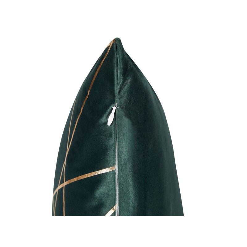 Zestaw 2 poduszek dekoracyjnych PINUS Welur 45 x 45 cm Ciemnozielony Wzór geometryczny