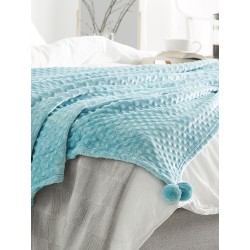 Koc SAMUR 200 x 220 cm Błękitny