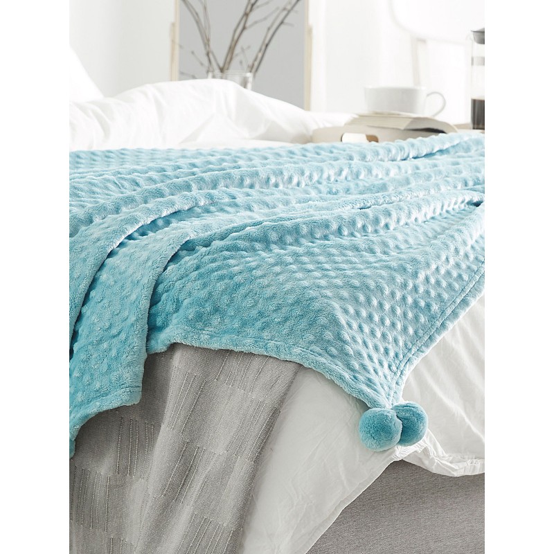 Koc SAMUR 200 x 220 cm Błękitny