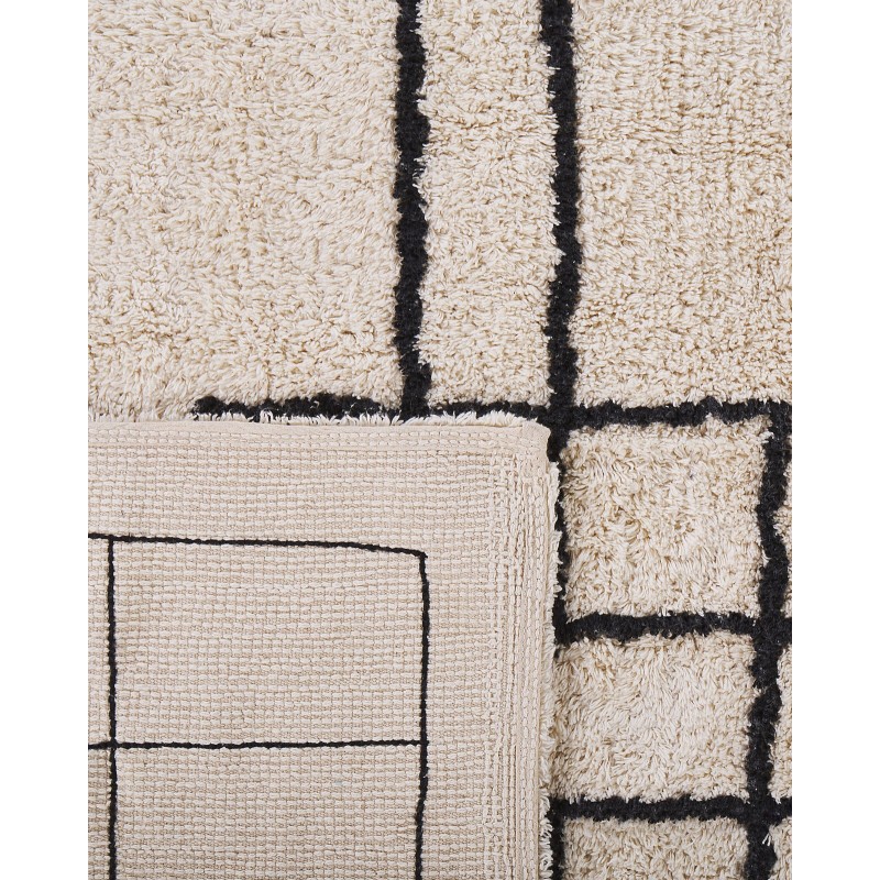 Dywan bawełniany 140 x 200 cm beżowy TURHAL