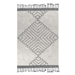 Dywan bawełniany 140 x 200 cm biało-czarny ERAY