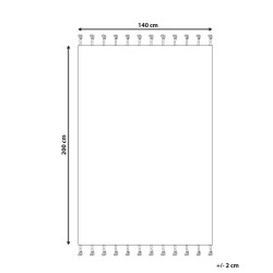 Dywan bawełniany 140 x 200 cm biało-czarny ERAY