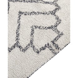 Dywan bawełniany 140 x 200 cm biało-czarny ERAY