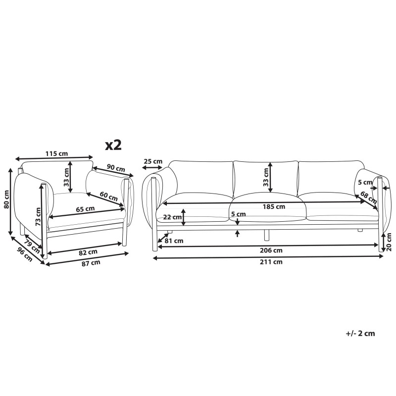 Zestaw ogrodowy dla 5 osób ESPERIA Metal Szary