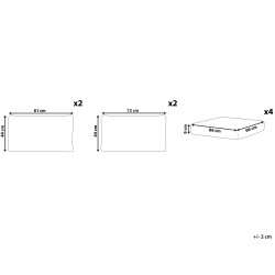 Komplet poszewek na poduchy ogrodowe NOTO Szary