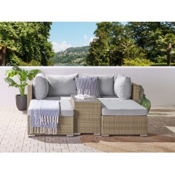 Komplet poszewek na poduchy ogrodowe NOTO Szary