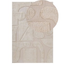 Dywan bawełniany 140 x 200 cm beżowy DIYADIN