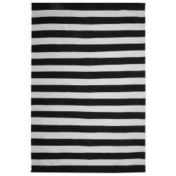 Dywan zewnętrzny 160 x 230 cm czarno-biały TAVAS
