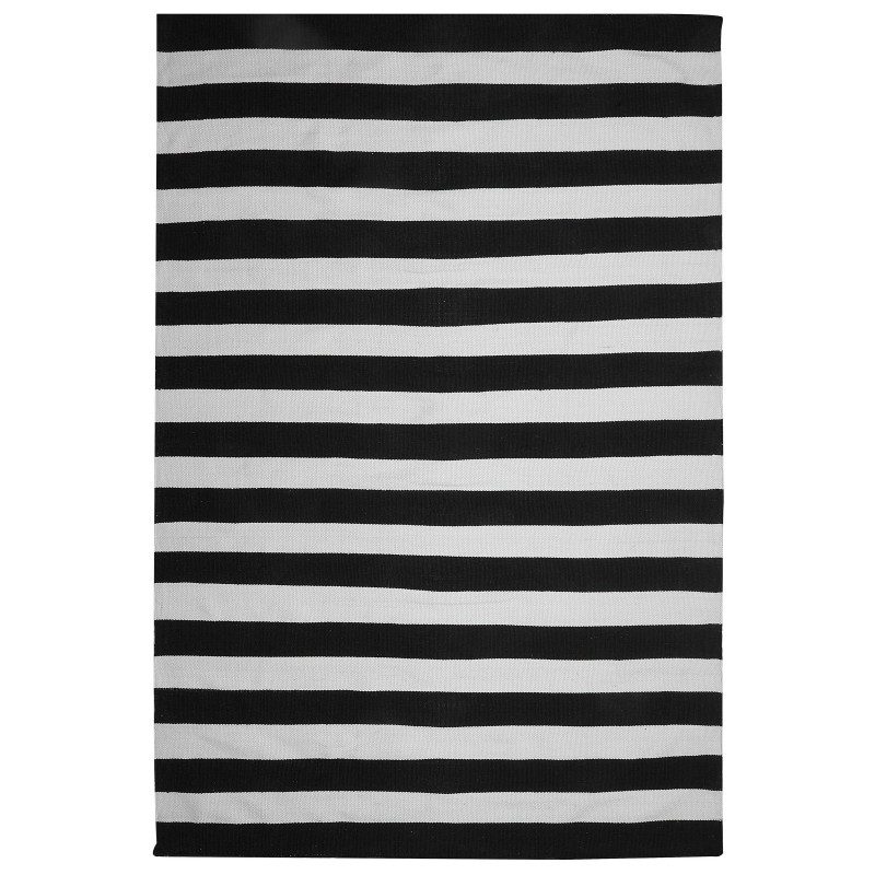 Dywan zewnętrzny 160 x 230 cm czarno-biały TAVAS