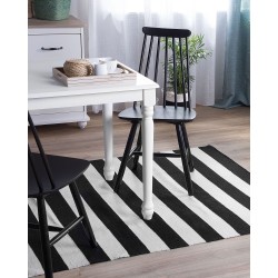 Dywan zewnętrzny 160 x 230 cm czarno-biały TAVAS