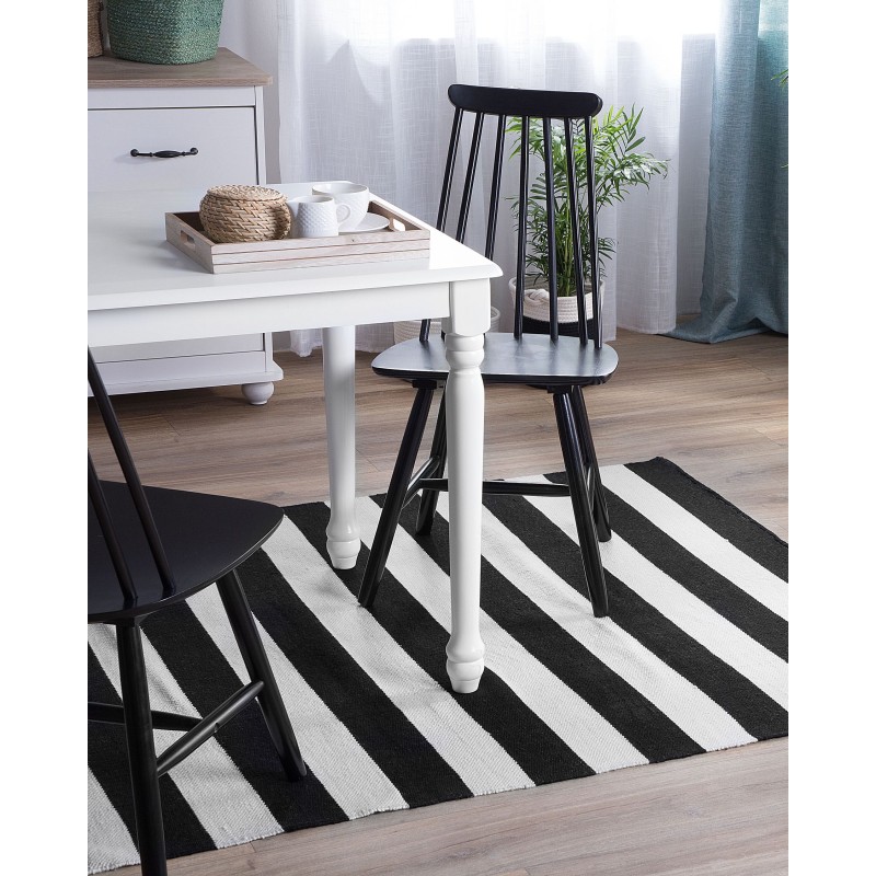 Dywan zewnętrzny 160 x 230 cm czarno-biały TAVAS