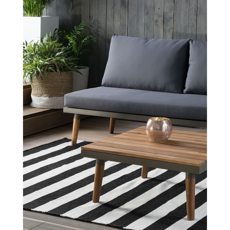 Dywan zewnętrzny 160 x 230 cm czarno-biały TAVAS