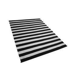 Dywan zewnętrzny 160 x 230 cm czarno-biały TAVAS