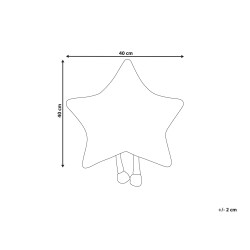 Poduszka dekoracyjna dla dzieci gwiazda 40 x 40 cm biała STARFRUIT