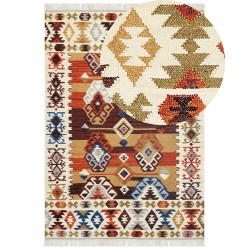 Dywan wełniany kilim 200 x 300 cm wielokolorowy VOSKETAP