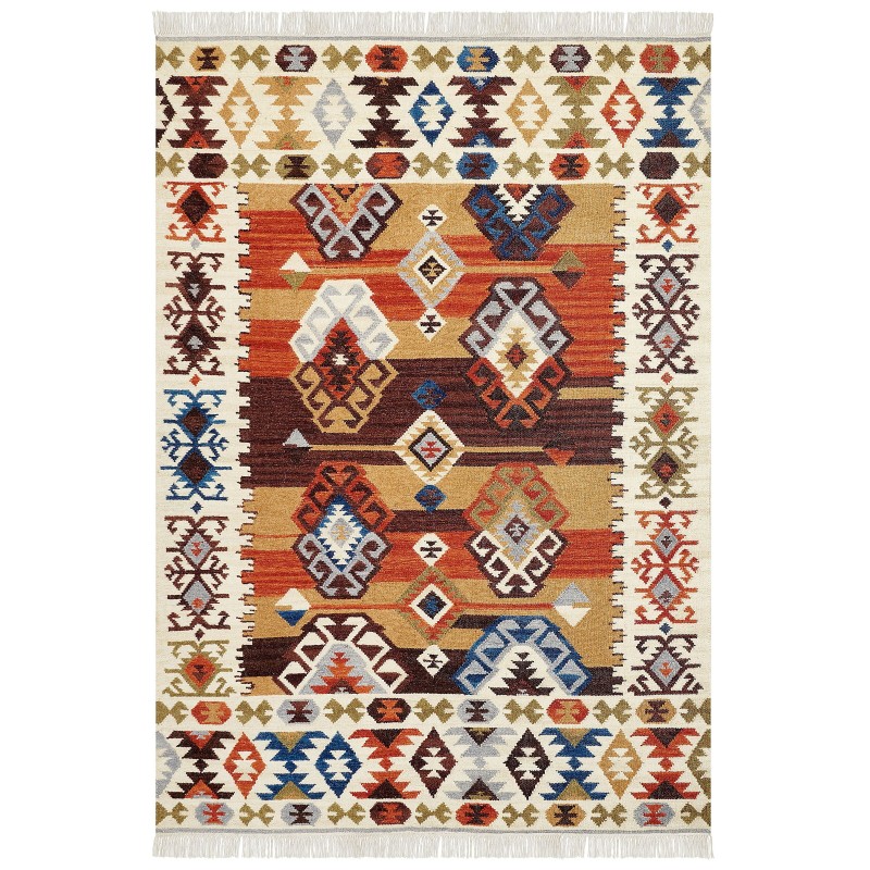 Dywan wełniany kilim 200 x 300 cm wielokolorowy VOSKETAP