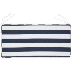 Ławka ogrodowa z poduchą VIVARA 160 cm Certyfikowane drewno akacjowe Granatowy