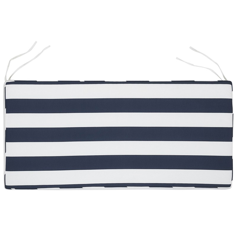 Ławka ogrodowa z poduchą VIVARA 160 cm Certyfikowane drewno akacjowe Granatowy