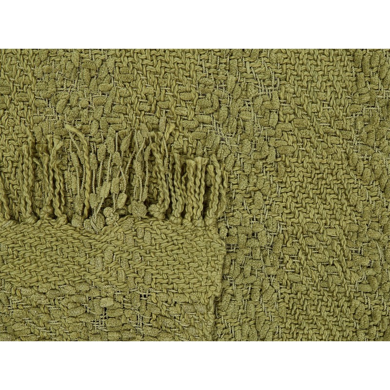 Koc VELLA Bawełna 150 x 200 cm Oliwkowy