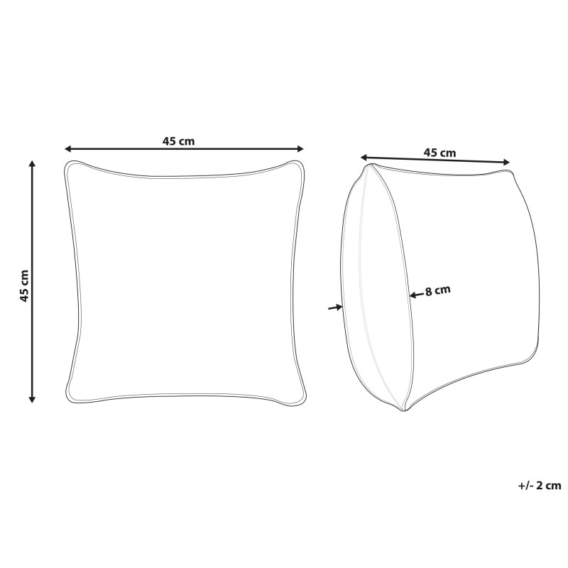Bawełniana poduszka dekoracyjna w serca 45 x 45 cm beżowa GAZANIA