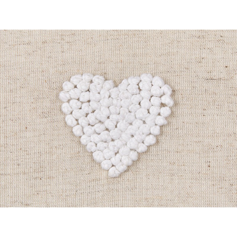 Bawełniana poduszka dekoracyjna w serca 45 x 45 cm beżowa GAZANIA