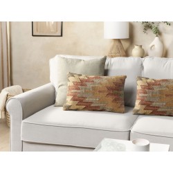 Poduszka dekoracyjna DEEPOR Juta 30 x 50 cm Kolorowy Wzór orientalny