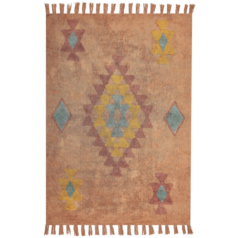 Dywan bawełniany 160 x 230 cm pomarańczowy IGDIR