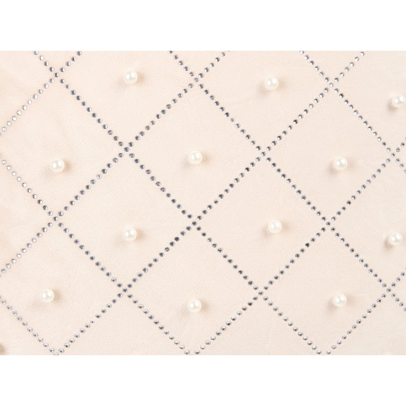 Zestaw 2 poduszek dekoracyjnych YARROW Welur 45 x 45 cm Beżowy Wzór geometryczny