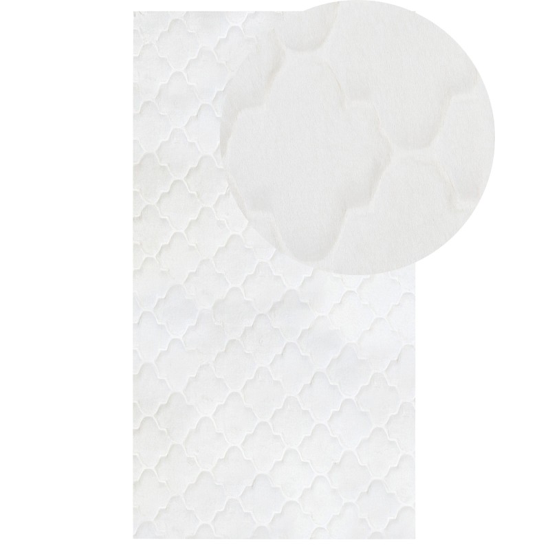 Dywan sztuczne futro królika 80 x 150 cm biały GHARO