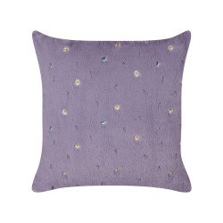 Zestaw 2 poduszek dekoracyjnych LAVATERA 45 x 45 cm Fioletowy Wzór kwiatowy