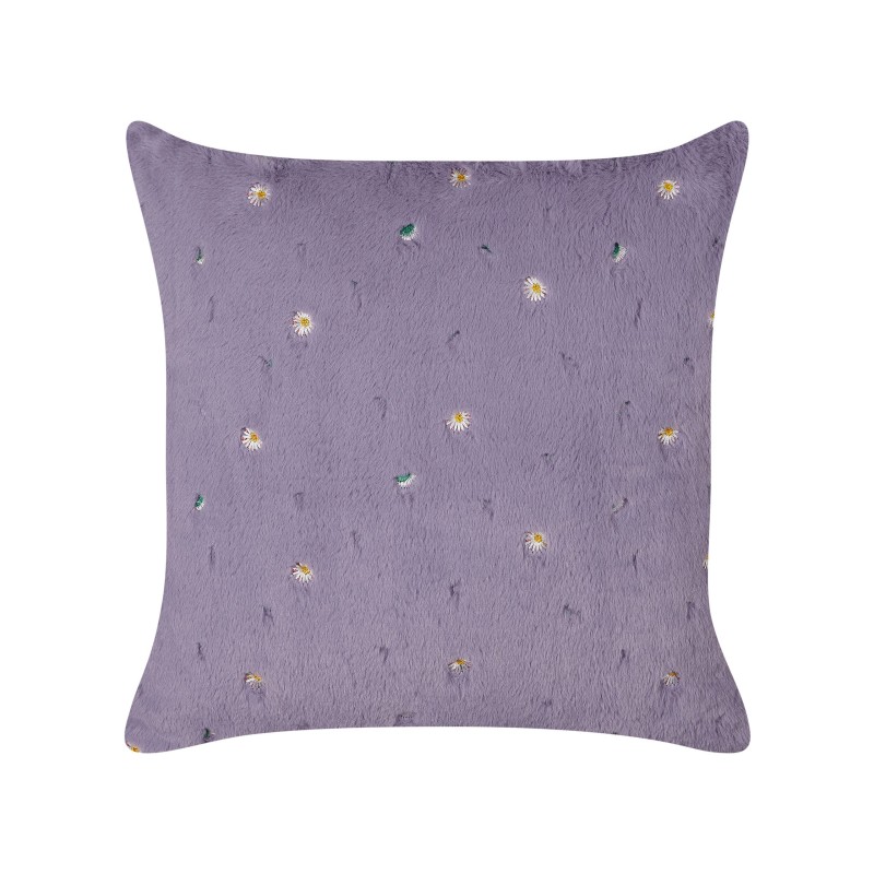 Zestaw 2 poduszek dekoracyjnych LAVATERA 45 x 45 cm Fioletowy Wzór kwiatowy