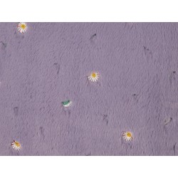 Zestaw 2 poduszek dekoracyjnych LAVATERA 45 x 45 cm Fioletowy Wzór kwiatowy