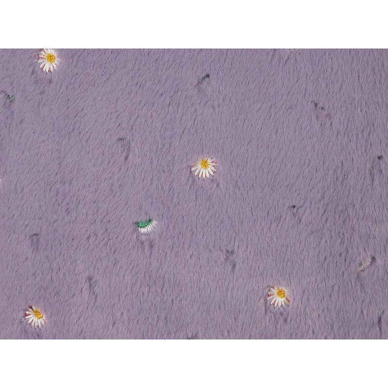 Zestaw 2 poduszek dekoracyjnych LAVATERA 45 x 45 cm Fioletowy Wzór kwiatowy