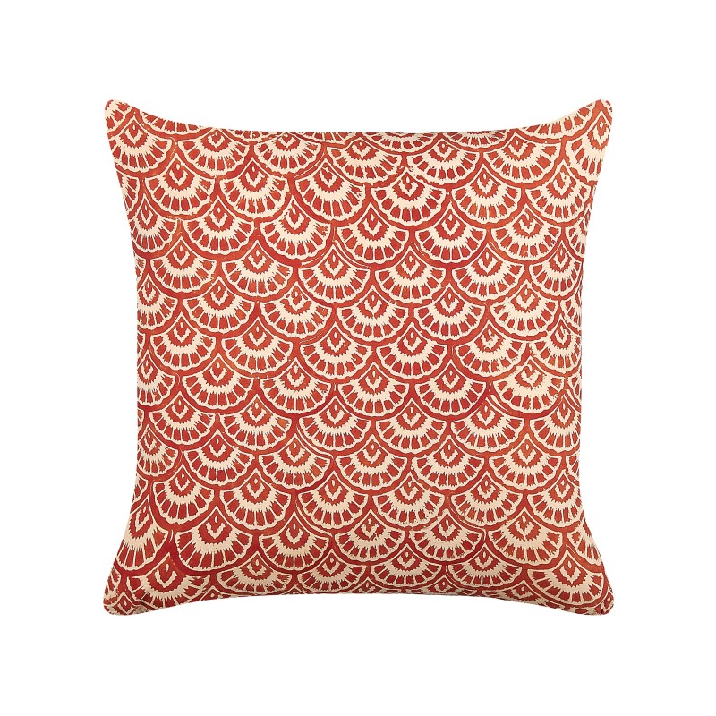 Zestaw 2 poduszek dekoracyjnych RHUS Bawełna 45 x 45 cm Czerwony Wzór geometryczny