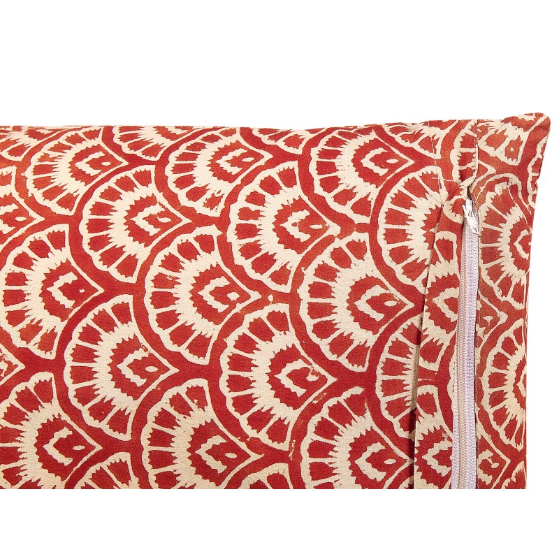 Zestaw 2 poduszek dekoracyjnych RHUS Bawełna 45 x 45 cm Czerwony Wzór geometryczny