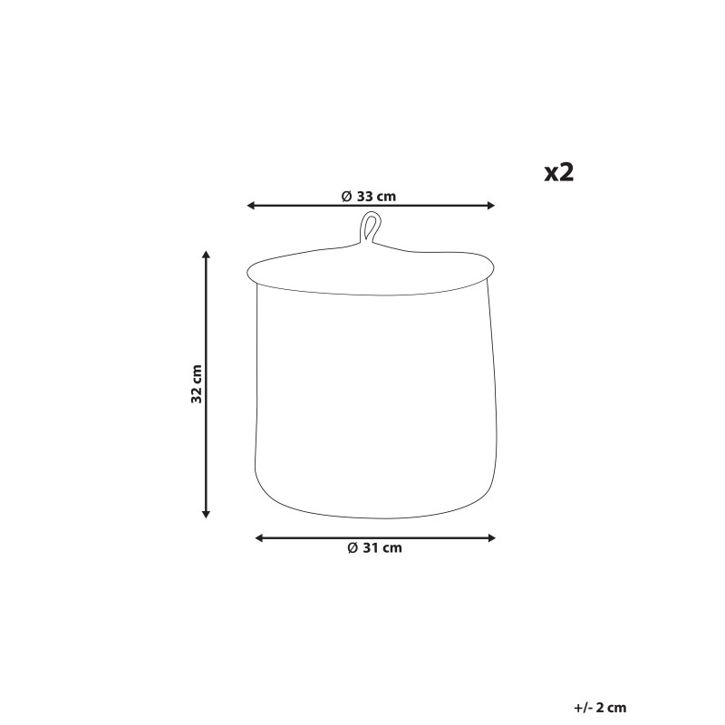 Zestaw 2 koszy SILOPI Bawełna Czarny