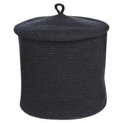 Zestaw 2 koszy SILOPI Bawełna Czarny