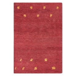 Dywan wełniany gabbeh 140 x 200 cm czerwony YARALI