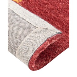 Dywan wełniany gabbeh 140 x 200 cm czerwony YARALI