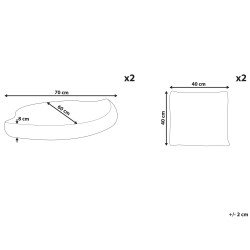 Komplet poszewek na poduchy ogrodowe CAPRI Szary